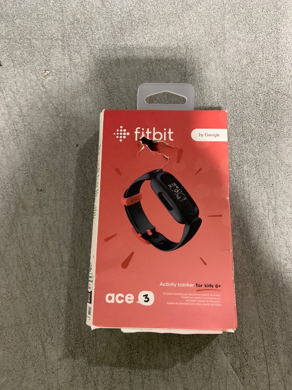 Photo 1 of Fitbit Ace 3 Activity-Tracker for Kids 6+ One Size, Black/Racer Red