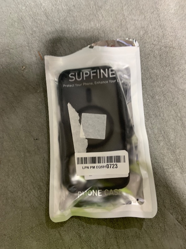 Photo 1 of SUPFINE Magnetic for iPhone 16 Case (Compatible with MagSafe) (Military Grade Drop Protection) Translucent Matte Shockproof with Anti-Fingerprint Phone Cover,Black