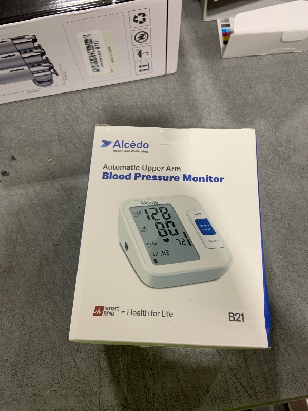 Photo 1 of Alcedo Blood Pressure Monitor for Home Use, Automatic Digital BP Machine with Large Cuff for Upper Arm, LCD Screen, 2x120 Memory, Talking Function