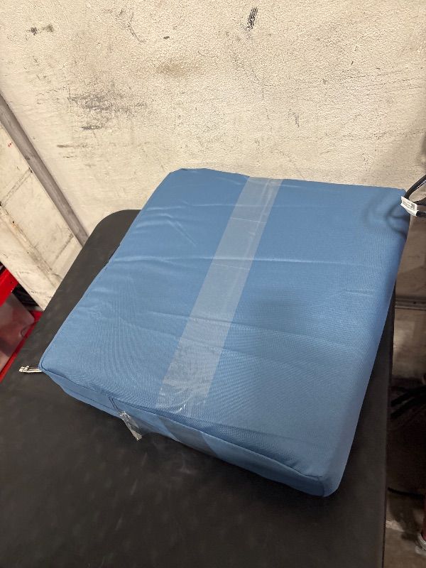 Photo 1 of Classic Accessories Ravenna Water-Resistant 21 x 19 x 5 Inch Patio Seat Cushion, Empire Blue, Patio Loveseat Cushion