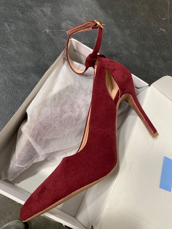 Photo 1 of Fashare Womens High Heels Pointed Toe Bowtie Back Ankle Buckle Strap Wedding Evening Party Dress Pumps Shoes size 7 