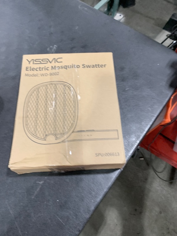 Photo 1 of YISSVIC Electric Fly Swatter Foldable Bug Zapper Racket 2 in 1 Mosquito Killer with Purple Attractant Light Rechargeable 1800mAh for Indoor Home Backyard Patio Camping (Black)