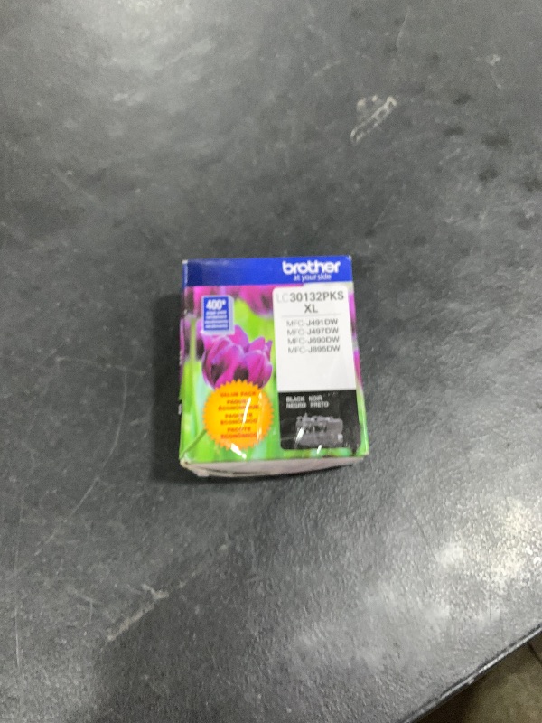 Photo 1 of Brother Genuine LC30132PKS 2-Pack High Yield Black Ink Cartridges, Page Yield Up to 400 Pages/Cartridge, LC3013
