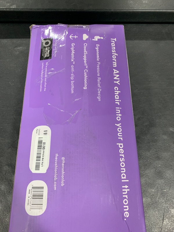 Photo 1 of Cushion Lab Patented Pressure Relief Seat Cushion for Long Sitting Hours on Office & Home Chair - Extra-Dense Memory Foam for Soft Support. Car Pad for Hip, Tailbone, Coccyx, Sciatica - Black