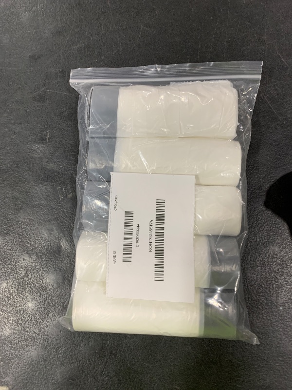 Photo 1 of 1.5 Gallon (fit 4.5-6L) 100 Counts Mini Strong Drawstring Trash Bags Garbage Bags by RayPard, Small Plastic Bags Trash Can Liner for Home Office Kitchen Bathroom Bedroom, White Waste Basket Liners