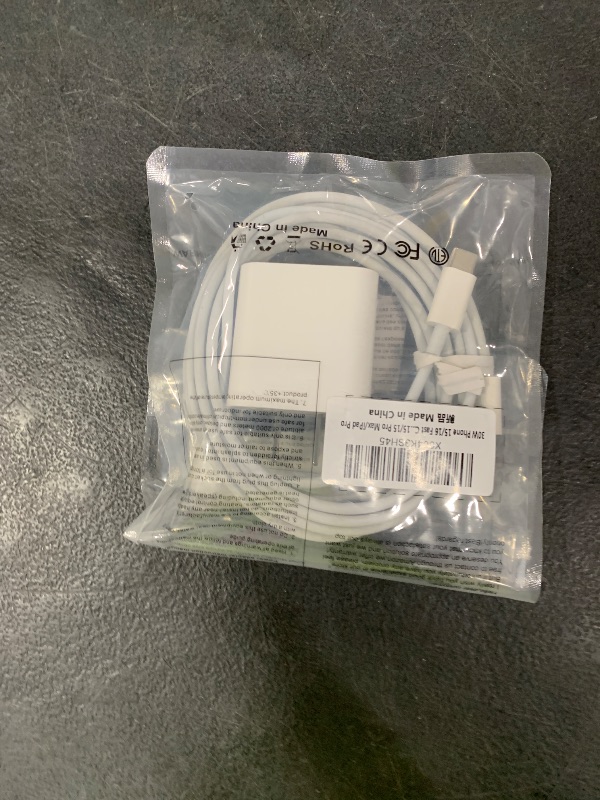Photo 1 of [2025 Upgraded] 30W iPhone 16/15/14/13/12 Charger Fast Charging Block with 6FT Long C to Type C& Lightning Cable 60W.Fast Charging for All iPhone/iPad and Galaxy Series (White 2)