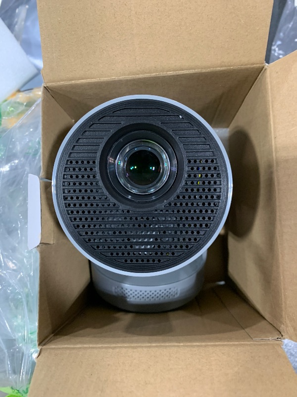 Photo 1 of ?Electric Focus?Magcubic Mini Projector 4K Support, Smart Projector with WiFi 6 and Bluetooth 5.4, 5W Soundbase Speaker, 180° Rotation, Portable Proyector for Home Theater HY300 Ultra (Grey)
