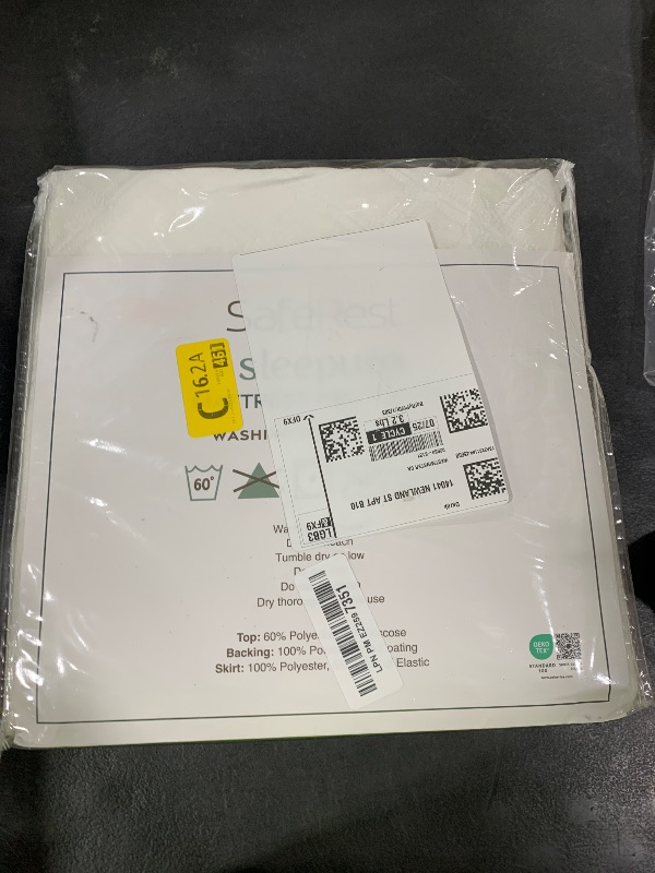 Photo 1 of SafeRest Sleepure Waterproof Mattress Protector Queen Size - Viscose Derived from Bamboo - Fitted with Stretchable Pockets - Machine Washable Cotton Queen Mattress Cover for Bed