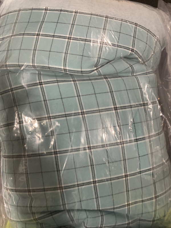 Photo 1 of EDMILE Buckwheat Hull Bed Pillow, Buckwheat Hulls Pillow Filling for Neck and Lower Back Support, Ergonomic for All Sleeping Positions, Flat Pillow for Bed and Sofa Use, 19x11 Inch, Blue