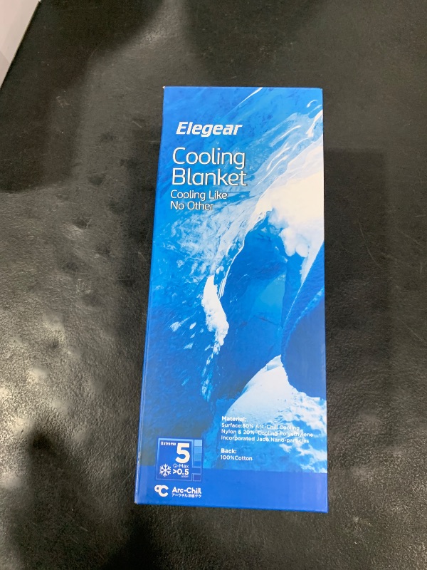 Photo 1 of Elegear Revolutionary Cooling Blanket Throw, Absorbs Heat to Keep Body Cool for Night Sweats, Arc-Chill 3.0 Cool Fiber Q-Max>0.5 for Hot Sleepers, Lightweight Summer Cold Blankets for Sleeping, Grey