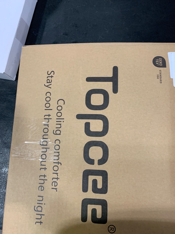 Photo 1 of Topcee Cooling Comforter Twin Size (60"x90")-Cooling Blanket Everlasting Cold Touch for Hot Sleepers-Q-max>0.45 Double-Sided Lightweight Design Summer Ice Blanket for Night Sweats-Blue