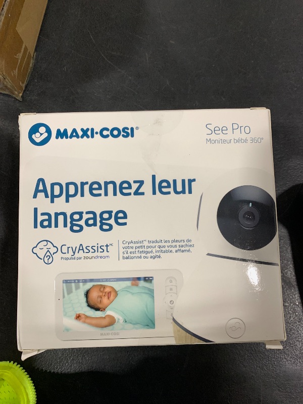Photo 1 of Maxi-Cosi See Pro 360 Baby Monitor with CryAssist™ AI Cry Translation, 2K HD camera with PTZ, Secure Non Wi-Fi 5 inch parent unit, 10 hour battery, Soothing Lullabies, 2-way audio