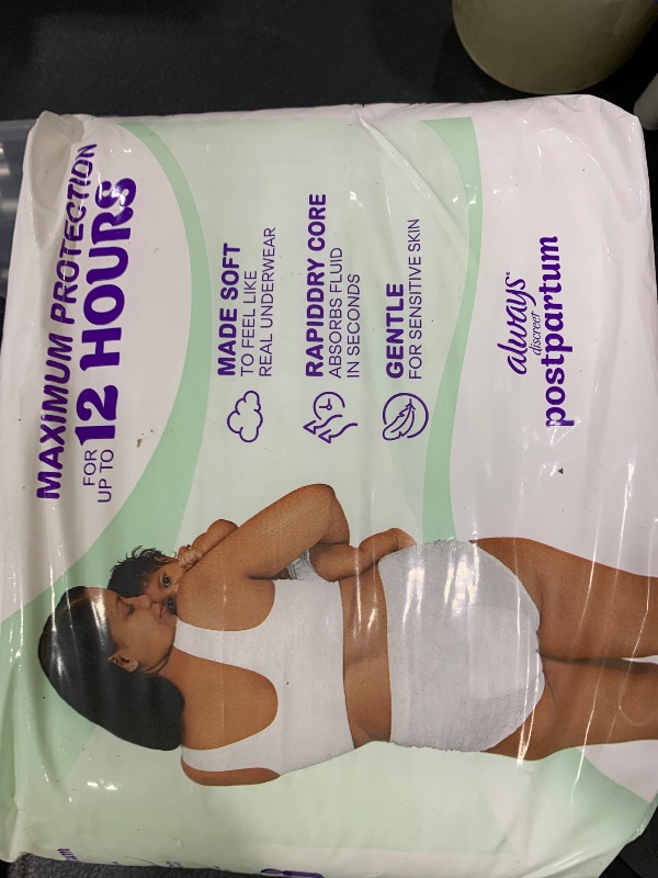 Photo 1 of Always Discreet Postpartum and Adult Incontinence Underwear for Women, Large, Maximum Protection, 14 Count