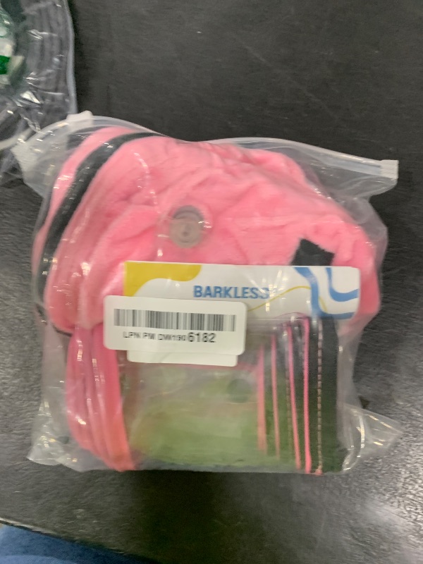 Photo 1 of BARKLESS Inflatable Dog Cone, Protective Dog Surgery Collar to Stop Licking Biting Wounds, Patented Soft Donut Cone with Clear Shield, Adjustable Blow-up Collar for Surgery Recovery (Pink, M+)