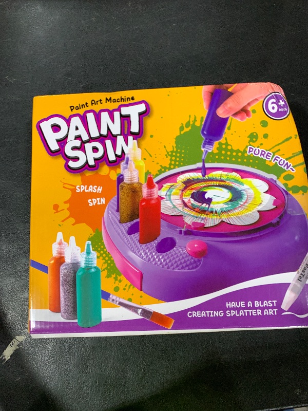 Photo 1 of Arts and Crafts for Kids Ages 4-8,Paint Spin Art Machine Kit,Art Craft Set for 6-9 Year Old,Cool Painting Spinner Toys Kits Set,Art Supplies Birthday Gifts for Boy Girl Ages 6 7 8 9 10 11 12 Purple