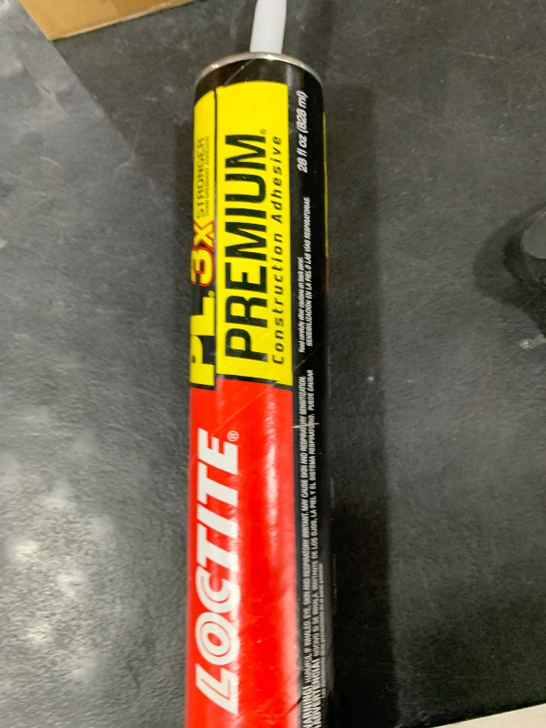 Photo 1 of Loctite PL Premium Polyurethane Construction Adhesive, Versatile Construction Glue for Wood, Concrete, Metal & More - 28 fl oz Cartridge, Pack of 1