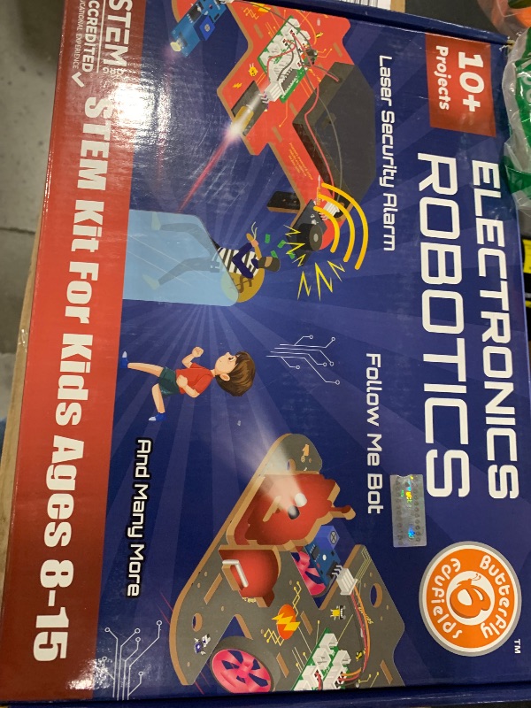 Photo 1 of Butterfly EduFields 10-in-1 STEM Robotics Kit for Kids Ages 8-14 | Electronics & Engineering Science Kit with Circuit Board Projects | Educational Robot Building Kit
