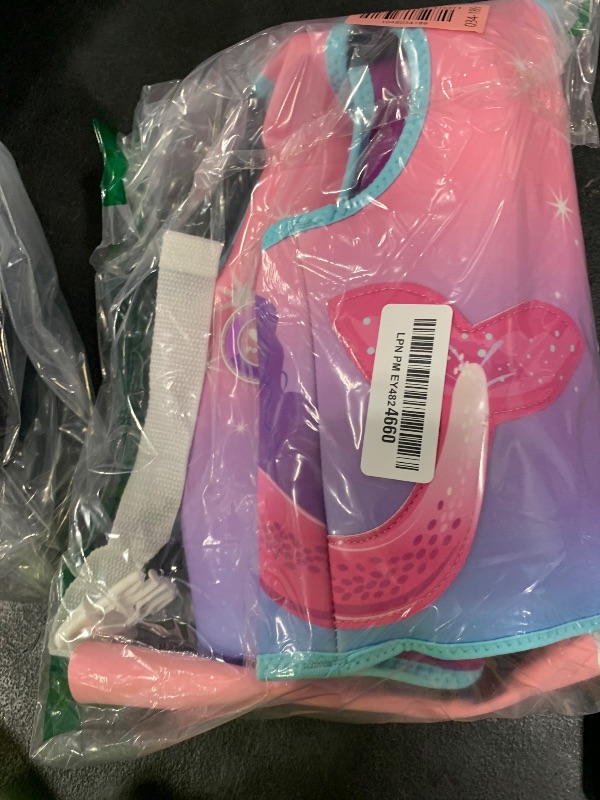 Photo 1 of Pottwal Swim Vest for Kids - Swim Jacket for 2-3 Years (33-40LBS) - Buoyancy Aid Made of Neoprene & EPE - with Adjustable Crotch Strap - Pink Purple Mermaid