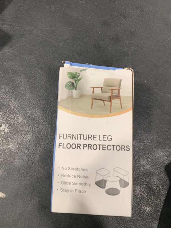 Photo 1 of 24 Pcs Chair Leg Floor Protectors PISAO, Silicone Chair Leg Protectors Caps Covers for Hardwood Floors, Furniture Pads Sliders with Wrapped Felt Bottom Large (Fit:1.19"-1.6")