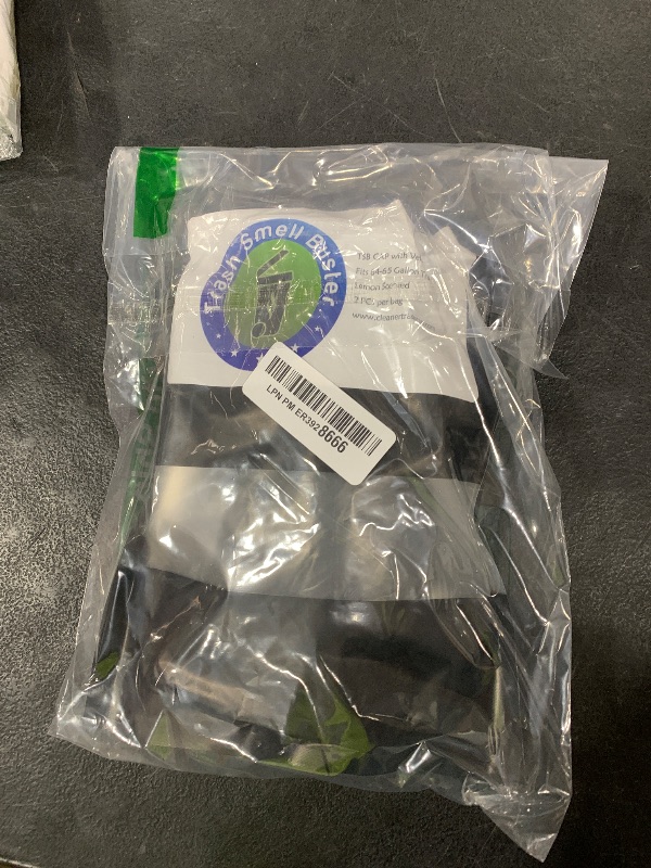 Photo 1 of trash smell buster Trash Can Cover Odor Control with Elastic Band Lemon Scented Chemical Free 64 Gallon 2 Pack