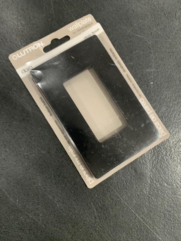 Photo 1 of Lutron Claro Light Switch Cover Plate, 1 Gang Wallplate, for Decorator Light Switches, Rocker Light Switch Cover, Outlet Cover, Screwless Switch Plate Cover, Gloss, CW-1-BL, Black