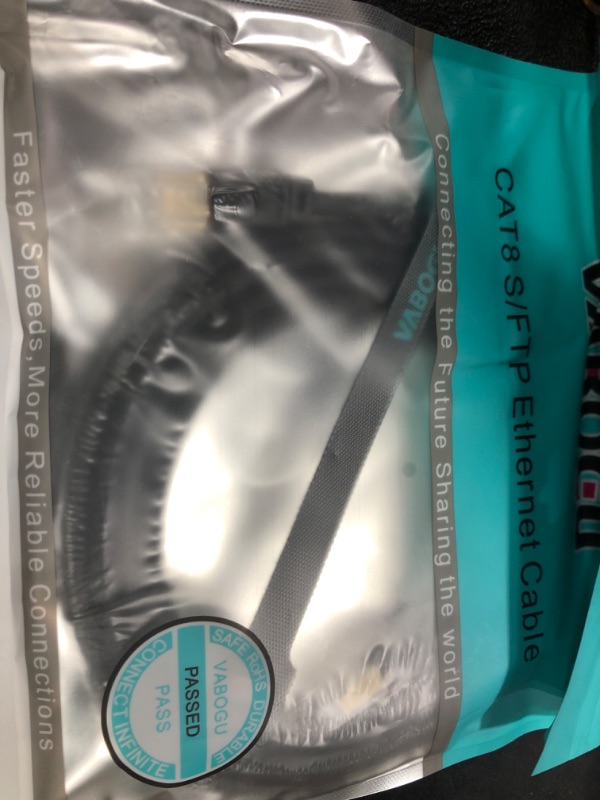 Photo 1 of Cat 8 Ethernet Cable, 1.5Ft 3Ft 6Ft 10Ft 15Ft 20Ft 30Ft 40Ft 50Ft 60Ft 100Ft Heavy Duty High Speed Internet Network Cable, Professional LAN Cable Shielded in Wall, Indoor&Outdoor