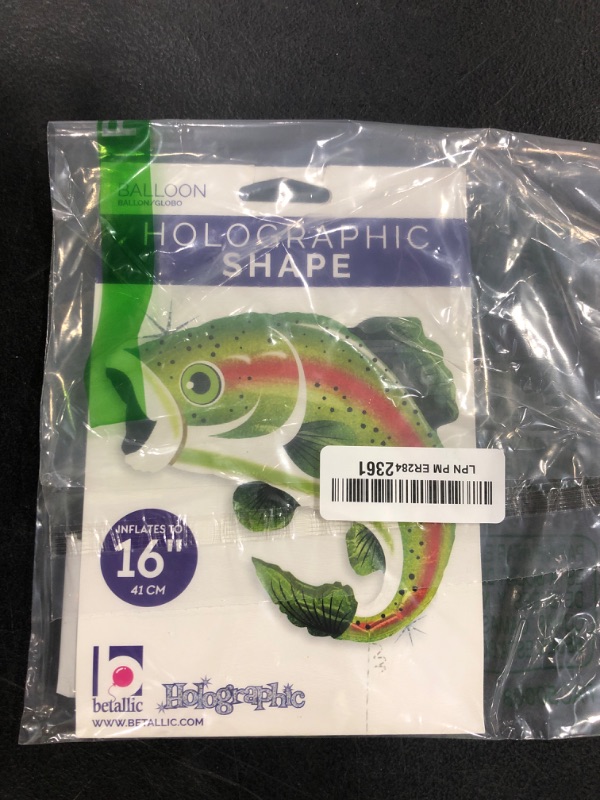 Photo 1 of Rainbow Trout 29" Extra Large Holographic Foil Balloon