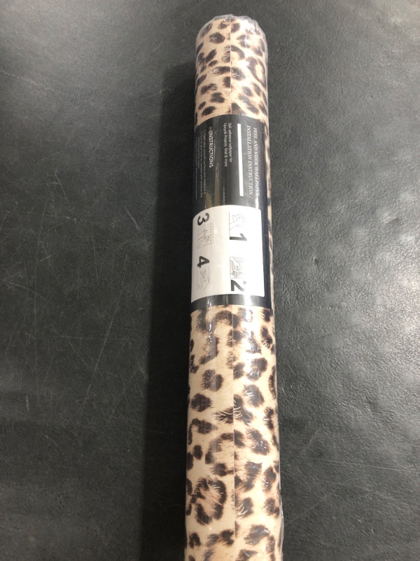 Photo 1 of JiffDiff Leopard Print Peel and Stick Wallpaper, Waterproof Removable Self Adhesive Textured Wall Paper, Yellow Unique Funky Cheetah Contact Paper for Bedroom and Bathroom 480"X17.3"(57.6 sq. ft)