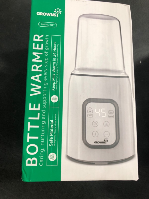 Photo 1 of Bottle Warmer, GROWNSY 8-in-1 Fast Baby Milk Warmer with Timer for Breastmilk or Formula, Accurate Temperature Control, with Defrost, Sterili-zing, Keep, Heat Baby Food Jars Function