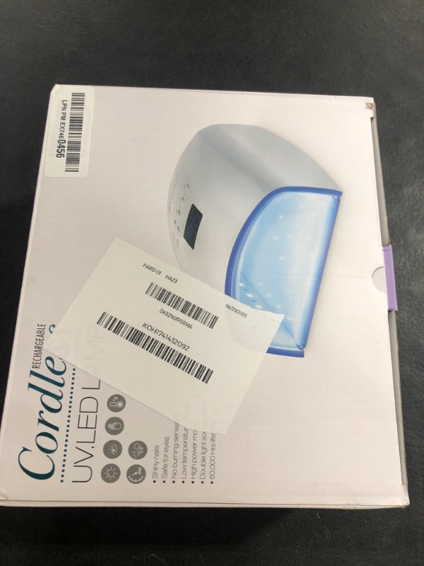 Photo 1 of Rechargeable UV LED Nail Lamp, 66W Cordless UV Light for Gel Nails, Professional Gel Nail Light, Nail Dryer Nail Art Manicure Tools for Home and Salon(White)