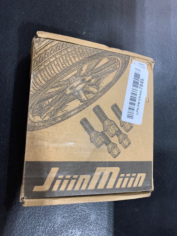 Photo 1 of JiiinMiiin M14x1.5 Black Wheel Lug Bolts, WheelBolt Thread for Wheel Spacers, 17mm Hex, 40mm Thread Length, Conical Seat, 20 Pack