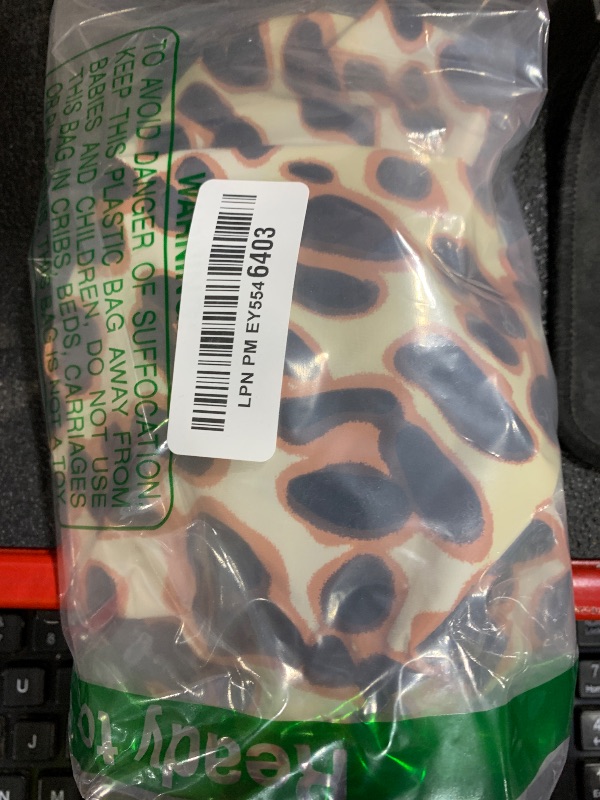 Photo 1 of Reusable Shower Cap for Women, Large Waterproof Shower Essentials Bonnet Washable Elastic Band Bath Hair Wrap Hat for Long Hair, Braids(Leopard)