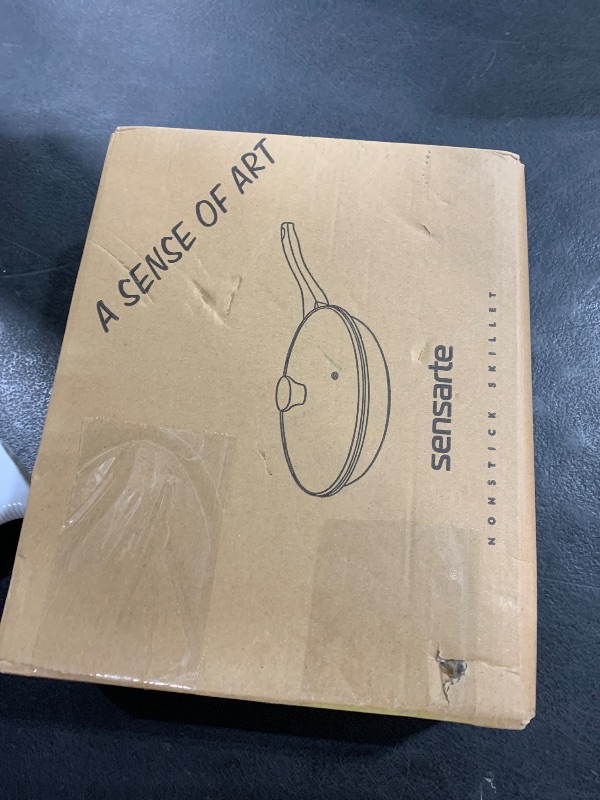 Photo 1 of SENSARTE Nonstick Frying Pan Skillet with Lid, Omelet Pan with Cover, Healthy Egg Pan Chef's Pan, Kitchen Cooking Pan, PFOA Free (8inch + Glass Lid)