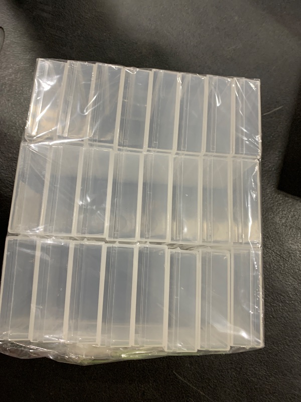 Photo 1 of Tebery 24 Pack Blank Playing Card Case Clear Card Deck Box Snaps Closed, Empty Plastic Storage Box Holder for Bank Cards, Business Cards, Game Card