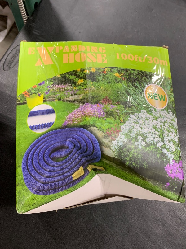 Photo 1 of 100 FT Expandable Garden Hose, 2025 New Flexible Water Hose 100FT with Leakproof Solid Brass Fittings, Reinforced Extra Strong Outer Fabric & Durable 3-layer Inner Core, Ultra Lightweight, No Kink