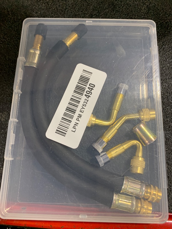 Photo 1 of XIHIRCD 5 Pack Tire Valve Extension, 2pcs 8.25 Inch Flexible Valve Stem Extenders with 45 90 135 Degree Tire Valve Extension Adapter Fit for RV Bike Motorcycle Car Scooter