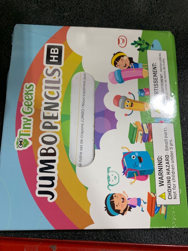 Photo 1 of TinyGeeks Jumbo Pencils HB - NEW -12 - Triangle Short Pencils for Kids + Sharpener - Perfect for Preschool, Toddlers and Beginners + Recommended by Teachers & Experts Jumbo black