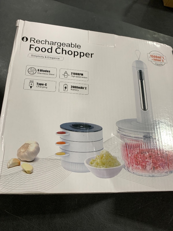 Photo 1 of TTFTTF Glass Food Processor with 3 Blades & 4 Bowls (8 Cup + 3x0.5 Cup), Small Food Processor& Meat Grinder - Compact Design for Meal Prep, Baby Food, Sauces - Dishwasher Safe