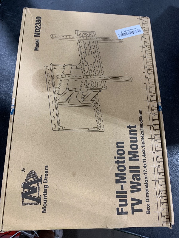 Photo 1 of Mounting Dream TV Wall Mount for 32-65 Inch Television,Mount with Swivel and Tilt, Full Motion Bracket with Articulating Dual Arms, Fits 16inch Studs, Max VESA 400X400 mm, 99lbs, MD2380