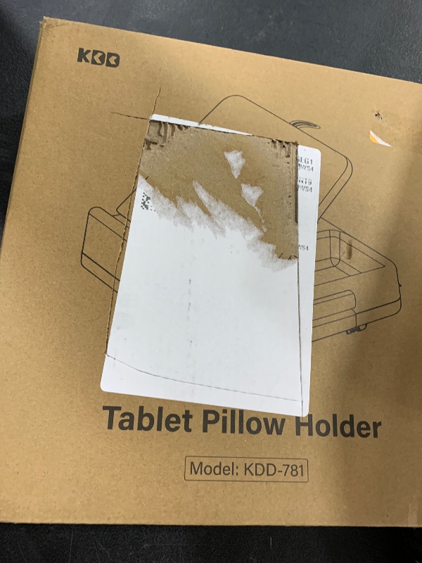 Photo 1 of KDD Tablet Pillow Stand with Storage, Foldable iPad Holder for Lap, Desk and Bed, Angle Adjustable Soft Pad Dock with Stylus Mount Compatible with iPad Pro, Air, mini, Book, Phone and Tablet (4-13")