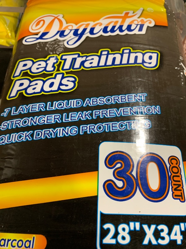 Photo 1 of Dogcator Charcoal Dog Pee Pads Extra Large 28“x34”, Puppy Pads XL 30 Count, Potty Pads for Dogs, Disposable Urine Bed Pads for Odor-Control, X-Large Piddle Underpads, Training Liners for Housebreaking