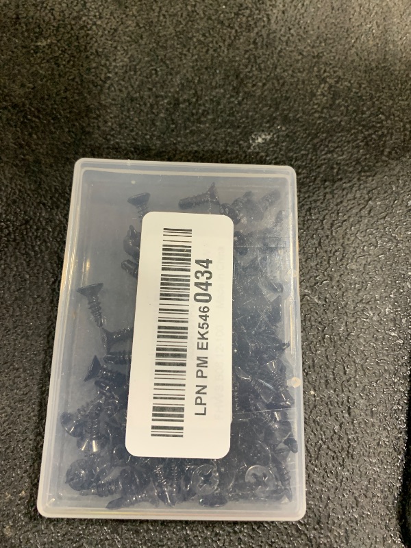 Photo 1 of #8 x 1/2" Flat Head Self Tapping Screws Sheet Metal Screws, Stainless Steel 410, Black Finish, 100 PCS