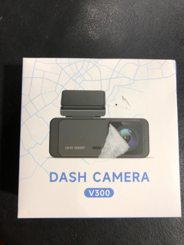 Photo 1 of Dash Cam 1296P Front Dashcam, V300 WiFi Dash Camera for Cars with App, Night Vision, Mini Hidden Single Car Camera, Loop Recording, 24H Parking Mode, Support 256GB Max, Black