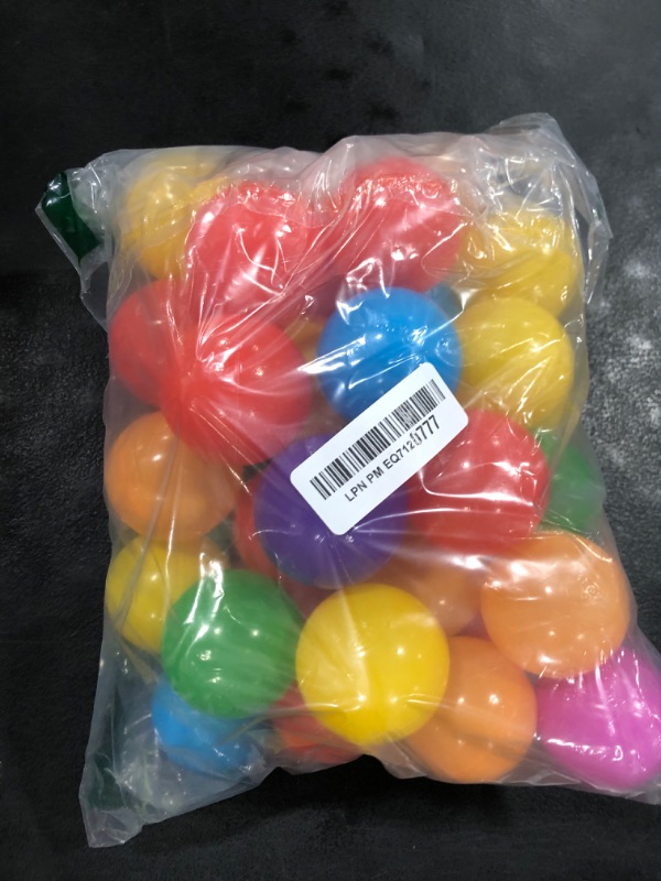 Photo 1 of Playz Soft Plastic Mini Ball Pit Balls 50 Count - w/ 8 Vibrant Colors - Crush Proof, No Sharp Edges, Non Toxic, Phthalate & BPA Free for Baby Toddler Ball Pit, Play Tents & Tunnels Indoor & Outdoor