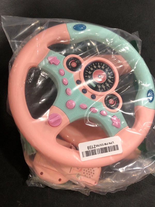 Photo 1 of TOYANDONA Kids for Backseat with Car Key, Simulated Driving Toy with Light and Music Toddlers Pretend Play Toy for Baby Children
