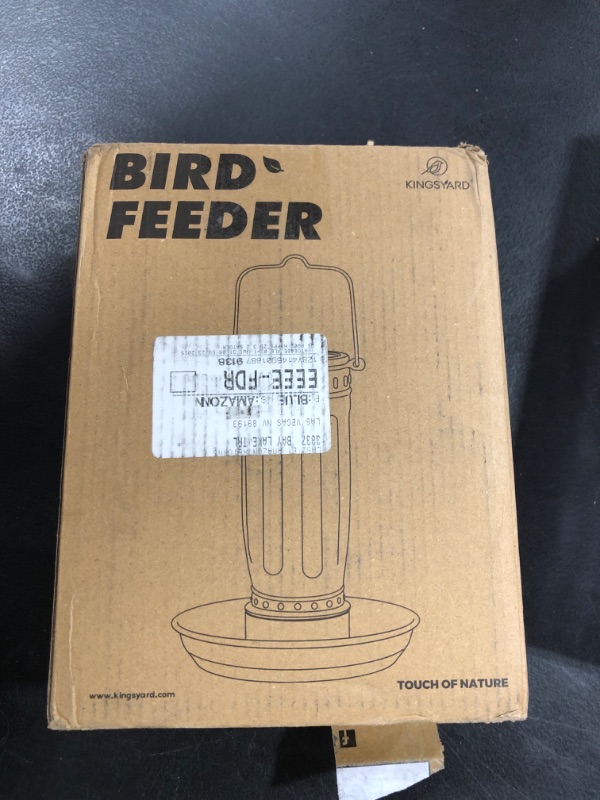 Photo 1 of Kingsyard Blue Bird Water Dispenser - 16 Oz Glass, Metal Hanging for Garden Yard Decoration