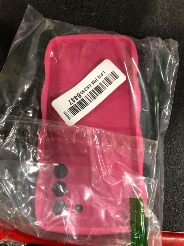 Photo 1 of UEEBAI Wave Frame Silicon Case for Samsung Galaxy S21 FE 5G Phone Case, Cute Wave Frame Slim Fit Shockproof Phone Bumper Cover Soft Pretty Curly Girly Cover for S21 FE 5G, Hot Pink
