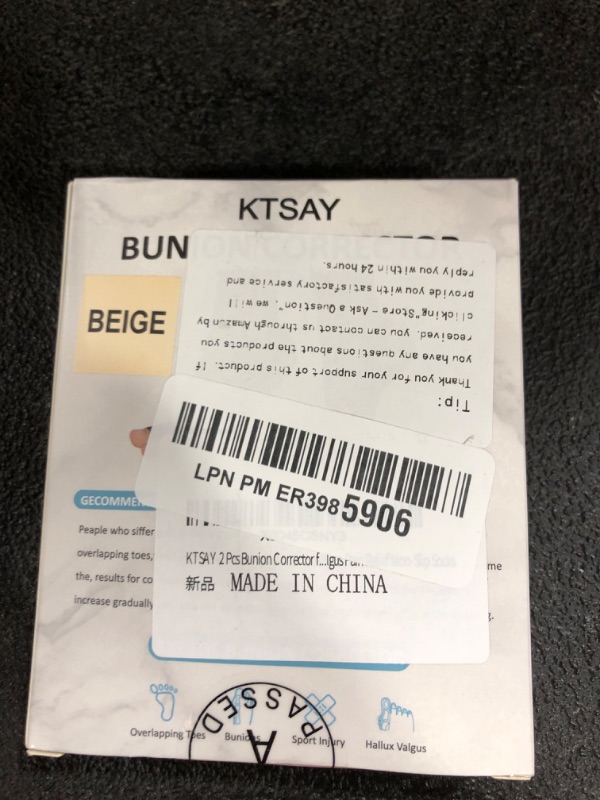 Photo 1 of KTSAY 2PCS Bunion Corrector for Women & Men, Big Toe Straightener with Splint & Pads