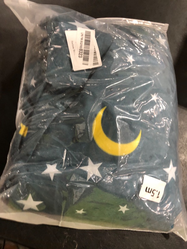 Photo 1 of Feelyou Kids Galaxy Fitted Sheet Chic Starry Sky Bed Sheet Set Queen Size for Girls Boys Teens Bedroom Ultra Soft Twinkle Stars Moon Bedding Set Outer Space Themed Bed Cover with 2 Pillow Case