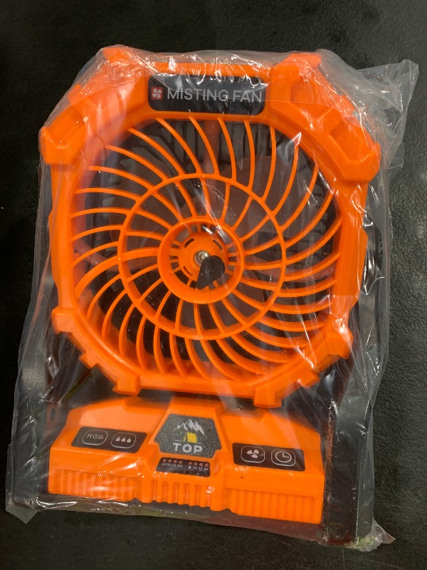 Photo 1 of Misting Fan Portable with RGB Lantern, 30000 mAh Rechargeable Camping Mist Fan with Emergency Hurricane Supplies, Perfect Cooling Mister for Outdoor Travel